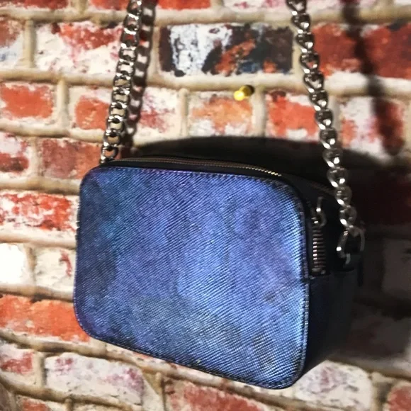 Guess Multi Colorful Metallic Leather Chained Crossbody Bag - Picture 4 of 16